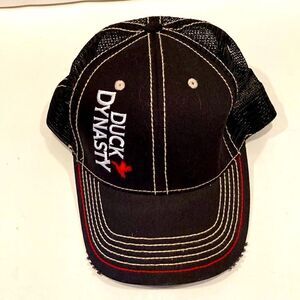 Duck Dynasty A&E Hat Distressed Black Red